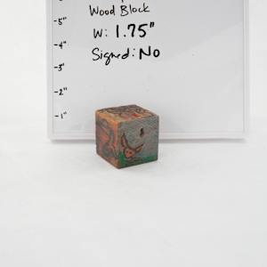 Hand Painted Wood Block by Rumiko "Rumi"  Tsuda Estate, Image 1.