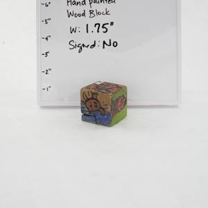 Hand Painted Wood Block by Rumiko "Rumi"  Tsuda Estate, Image 1.