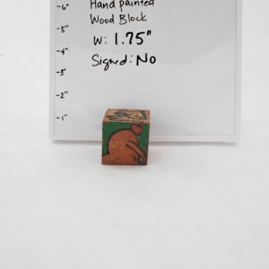 Hand Painted Wood Block by Rumiko "Rumi"  Tsuda Estate, Image 1.