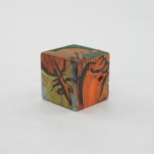 Hand Painted Wood Block by Rumiko "Rumi"  Tsuda Estate, Image 4.