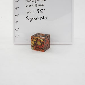 Hand Painted Wood Block by Rumiko "Rumi"  Tsuda Estate, Image 1.