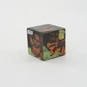 Hand Painted Wood Block by Rumiko "Rumi"  Tsuda Estate, Image 3.