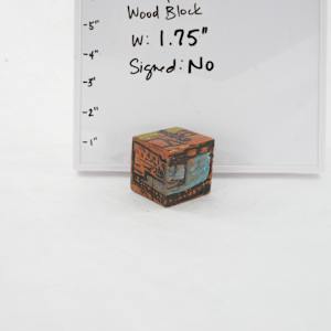 Hand Painted Wood Block by Rumiko "Rumi"  Tsuda Estate, Image 1.