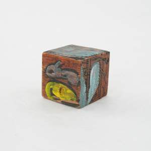 Hand Painted Wood Block by Rumiko "Rumi"  Tsuda Estate, Image 4.