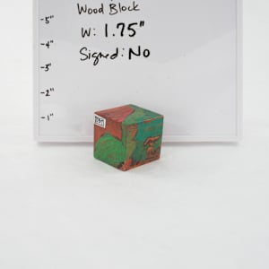 Hand Painted Wood Block by Rumiko "Rumi"  Tsuda Estate, Image 1.