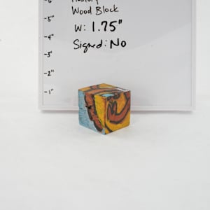 Hand Painted Wood Block by Rumiko "Rumi"  Tsuda Estate, Image 1.