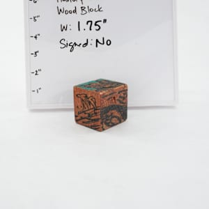 Hand Painted Wood Block by Rumiko "Rumi"  Tsuda Estate, Image 1.