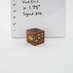 Hand Painted Wood Block by Rumiko "Rumi"  Tsuda Estate, Image 1.