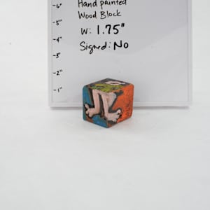 Hand Painted Wood Block by Rumiko "Rumi"  Tsuda Estate, Image 1.