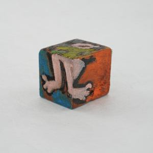 Hand Painted Wood Block by Rumiko "Rumi"  Tsuda Estate, Image 3.