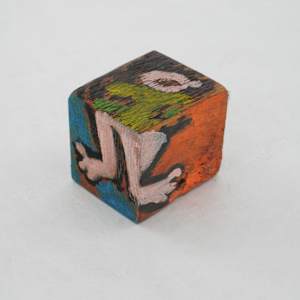 Hand Painted Wood Block by Rumiko "Rumi"  Tsuda Estate, Image 5.
