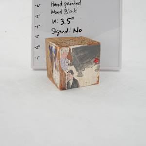 Hand Painted Wood Block by Rumiko "Rumi"  Tsuda Estate, Image 1.