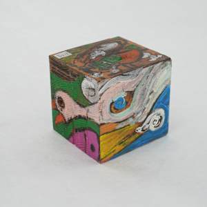 Hand Painted Wood Block by Rumiko "Rumi"  Tsuda Estate, Image 4.