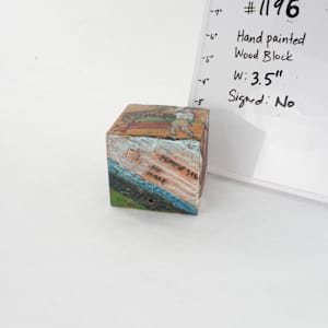 Hand Painted Wood Block by Rumiko "Rumi"  Tsuda Estate, Image 1.