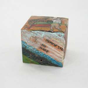 Hand Painted Wood Block by Rumiko "Rumi"  Tsuda Estate, Image 2.