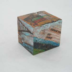 Hand Painted Wood Block by Rumiko "Rumi"  Tsuda Estate, Image 5.