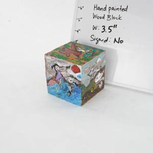 Hand Painted Wood Block by Rumiko "Rumi"  Tsuda Estate, Image 1.