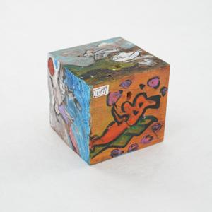 Hand Painted Wood Block by Rumiko "Rumi"  Tsuda Estate, Image 3.