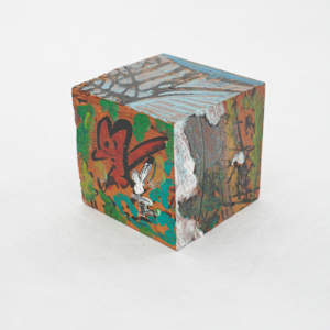 Hand Painted Wood Block by Rumiko "Rumi"  Tsuda Estate, Image 5.