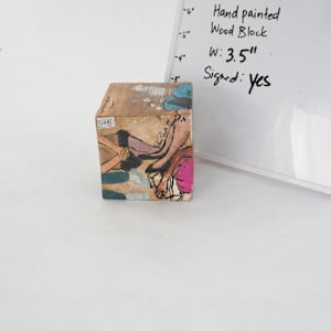 Hand Painted Wood Block by Rumiko "Rumi"  Tsuda Estate, Image 1.