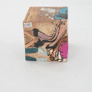 Hand Painted Wood Block by Rumiko "Rumi"  Tsuda Estate, Image 2.