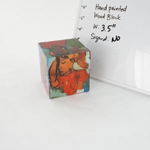 Hand Painted Wood Block by Rumiko "Rumi"  Tsuda Estate, Image 1.