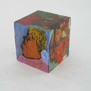 Hand Painted Wood Block by Rumiko "Rumi"  Tsuda Estate, Image 3.
