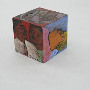 Hand Painted Wood Block by Rumiko "Rumi"  Tsuda Estate, Image 7.
