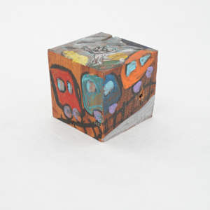 Hand Painted Wood Block by Rumiko "Rumi"  Tsuda Estate, Image 3.