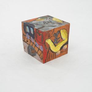 Hand Painted Wood Block by Rumiko "Rumi"  Tsuda Estate, Image 6.