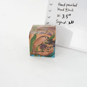 Hand Painted Wood Block by Rumiko "Rumi"  Tsuda Estate, Image 1.