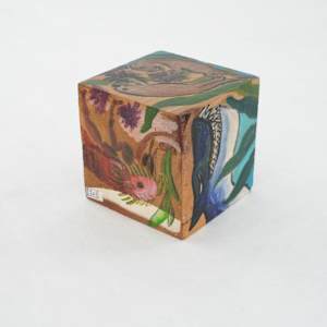 Hand Painted Wood Block by Rumiko "Rumi"  Tsuda Estate, Image 2.