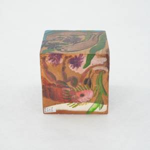 Hand Painted Wood Block by Rumiko "Rumi"  Tsuda Estate, Image 8.