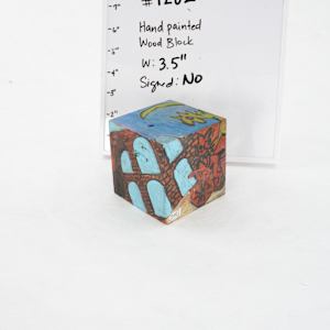 Hand Painted Wood Block by Rumiko "Rumi"  Tsuda Estate, Image 1.