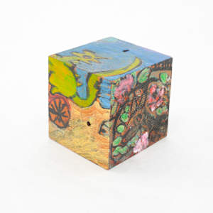 Hand Painted Wood Block by Rumiko "Rumi"  Tsuda Estate, Image 3.
