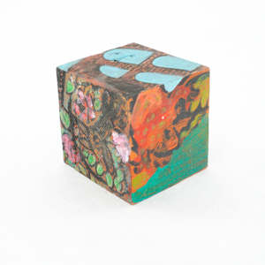 Hand Painted Wood Block by Rumiko "Rumi"  Tsuda Estate, Image 5.