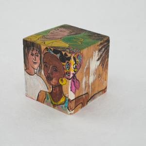 Hand Painted Wood Block by Rumiko "Rumi"  Tsuda Estate, Image 3.