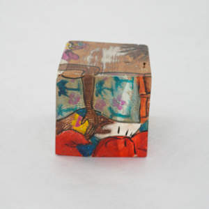 Hand Painted Wood Block by Rumiko "Rumi"  Tsuda Estate, Image 4.
