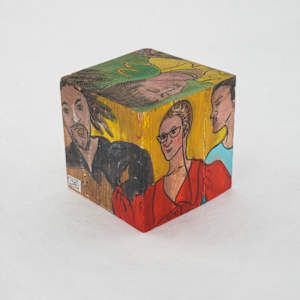 Hand Painted Wood Block by Rumiko "Rumi"  Tsuda Estate, Image 5.