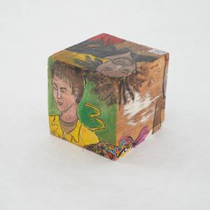Hand Painted Wood Block by Rumiko "Rumi"  Tsuda Estate, Image 6.
