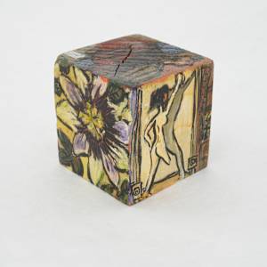 Hand Painted Wood Block by Rumiko "Rumi"  Tsuda Estate, Image 2.