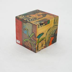 Hand Painted Wood Block by Rumiko "Rumi"  Tsuda Estate, Image 3.