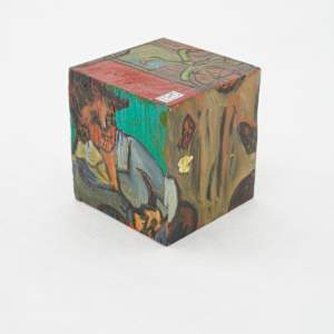 Hand Painted Wood Block by Rumiko "Rumi"  Tsuda Estate, Image 4.