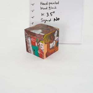 Hand Painted Wood Block by Rumiko "Rumi"  Tsuda Estate, Image 1.