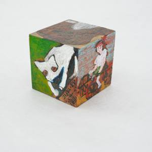 Hand Painted Wood Block by Rumiko "Rumi"  Tsuda Estate, Image 3.