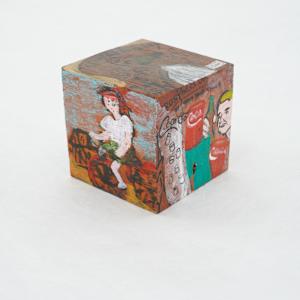 Hand Painted Wood Block by Rumiko "Rumi"  Tsuda Estate, Image 4.