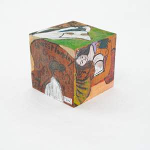 Hand Painted Wood Block by Rumiko "Rumi"  Tsuda Estate, Image 5.