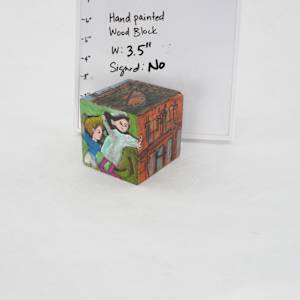 Hand Painted Wood Block by Rumiko "Rumi"  Tsuda Estate, Image 1.