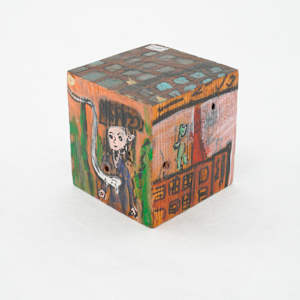 Hand Painted Wood Block by Rumiko "Rumi"  Tsuda Estate, Image 5.