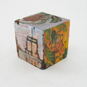 Hand Painted Wood Block by Rumiko "Rumi"  Tsuda Estate, Image 3.